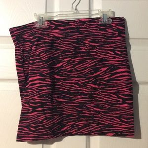 Animal print mini skirt